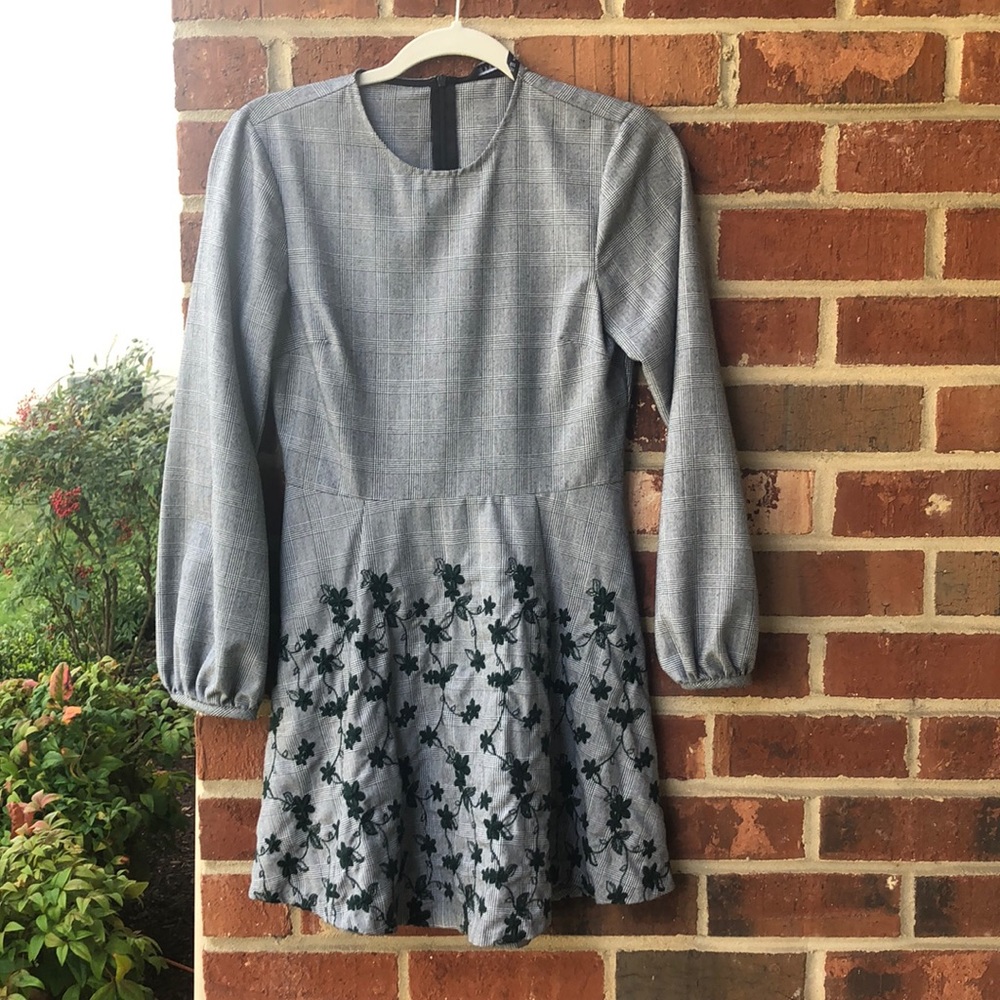 Zara plaid and floral dress